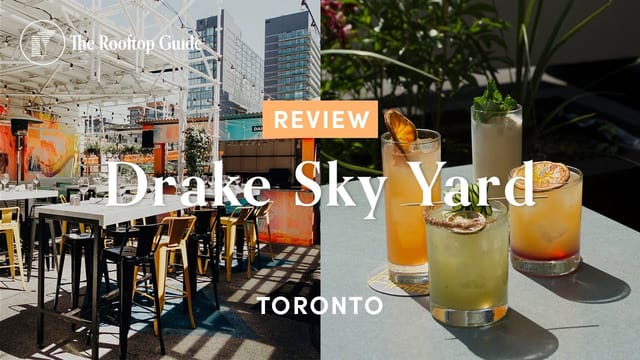 Sky Yard rooftop at The Drake Hotel: trendy open-air venue for networking and cocktail events.
