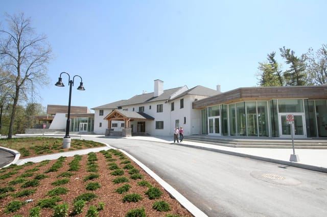 Bickford House at Guild Inn Estate: modern glass venue for wedding and corporate events.