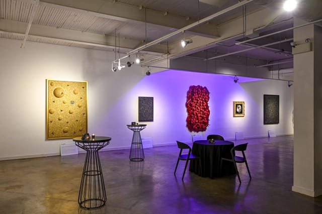 Avant Garde Toronto gallery space for industrial-chic art receptions and upscale cocktail events.