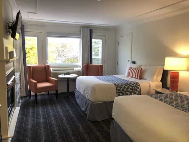 Huronia Room double-occupancy hotel room for event breakout sessions and speaker accommodation.