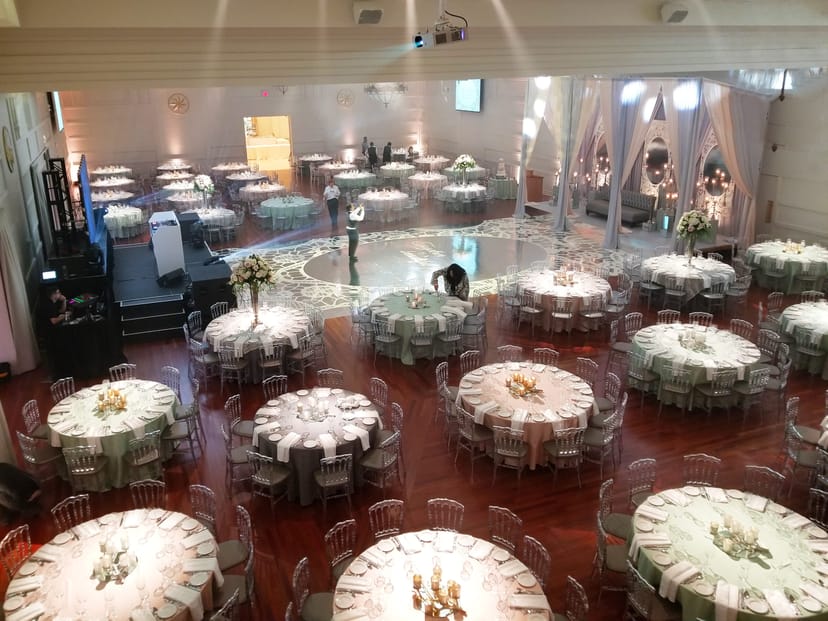 Wedding banquet setup at Imperial Ascott Parc with a central dance floor for gala events.