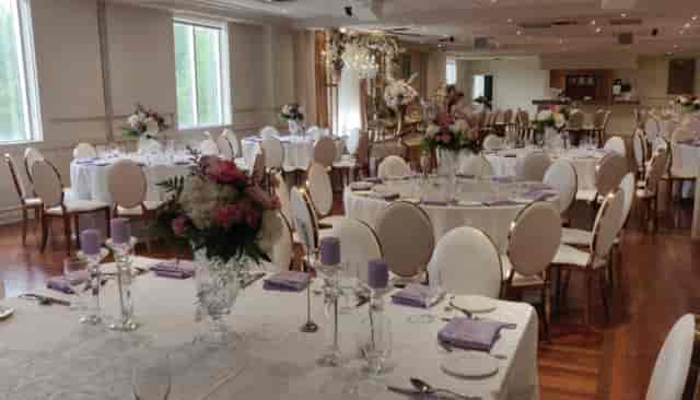 Imperial banquet setup at Ascott Parc featuring elegant floral centerpieces for weddings and events.