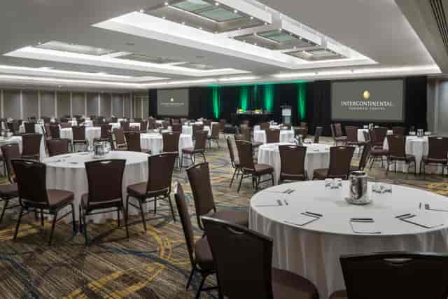 Banquet-style ballroom at Toronto Congress Centre, perfect for corporate conferences and formal events.