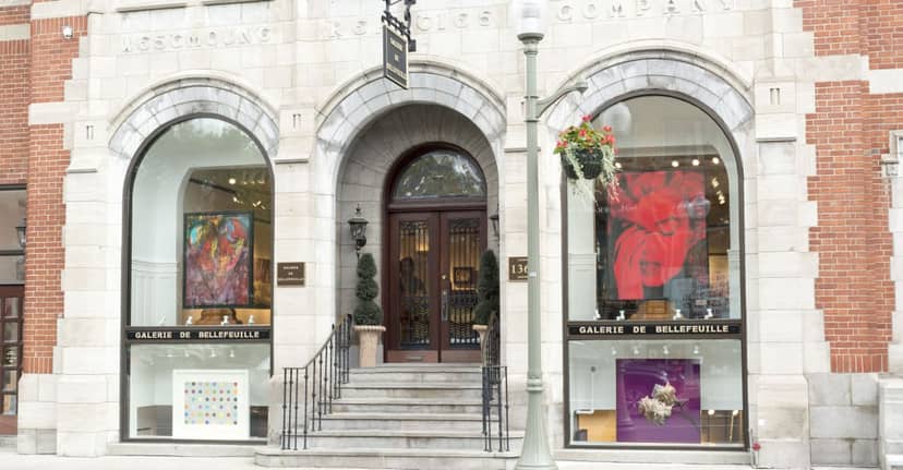 Galerie de Bellefeuille art gallery venue for high-end networking and VIP reception events.