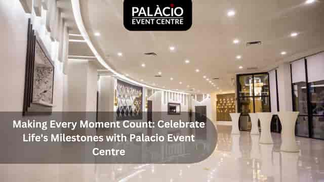 Modern Palacio Event Centre Signature Room with cocktail tables for galas and networking.