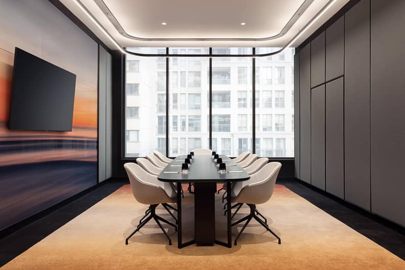 Executive boardroom at The Rosedale on Bloor with ergonomic seating for corporate meeting rentals.
