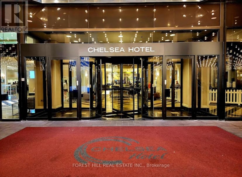 Monarch's Chelsea Hotel street-level entrance for large group arrivals and event load-ins.