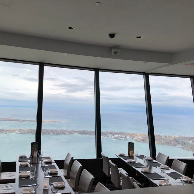 W Toronto restaurant with panoramic city views for executive dinners and corporate meetings.