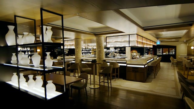 Scarlet Door Cafe upscale interior for corporate networking and VIP reception events.