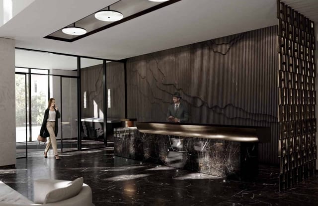 Luxury hotel lobby in Forest Hill Village for executive corporate events and networking.