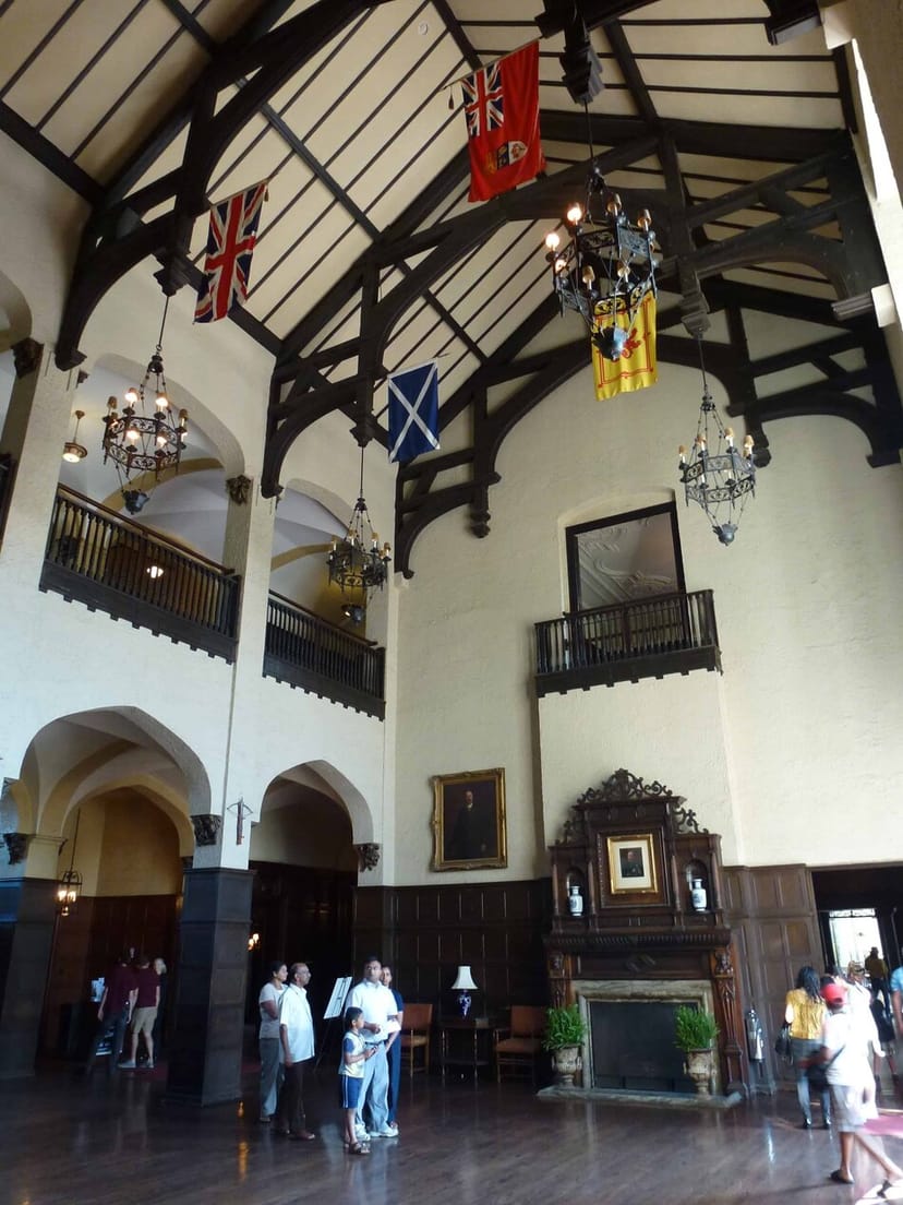 Great Hall at Casa Loma with vaulted ceilings, ideal for upscale corporate galas and receptions.