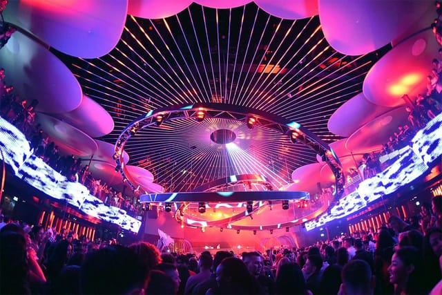 Rebel INK concert hall featuring kinetic LED lighting for corporate events and private parties.