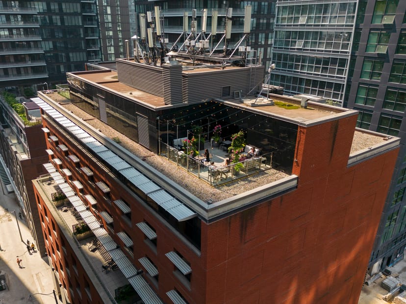 Le Germain boutique rooftop terrace for networking events and private receptions.
