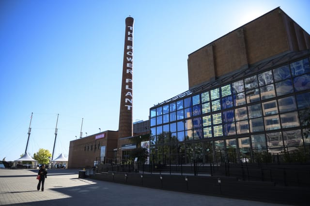 Industrial-chic Power Plant venue with outdoor space for brand activations and corporate galas.
