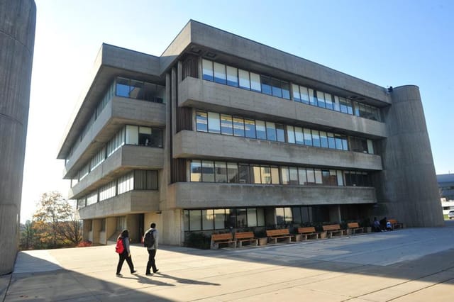 Brutalist Science Wing at UofT Scarborough, ideal for unique corporate events and venue hire.