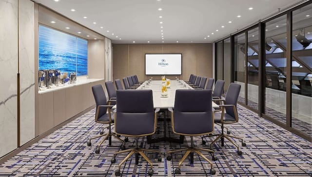 Executive boardroom at The Cambridge Club with ergonomic seating for corporate meetings and events.