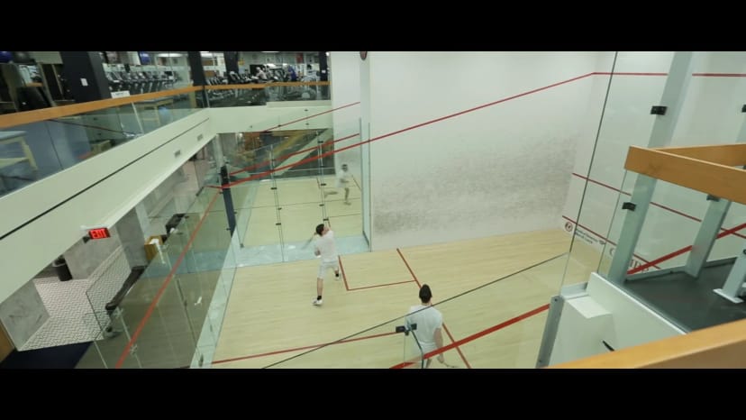 Luxury squash courts at The Cambridge Club for corporate retreats and team-building events.