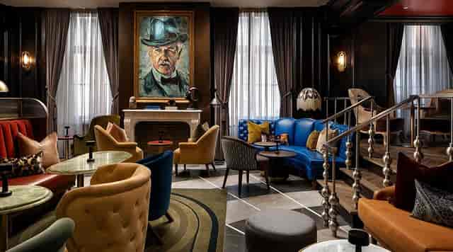 Library Bar lounge with intimate seating for VIP networking and upscale corporate cocktail events.