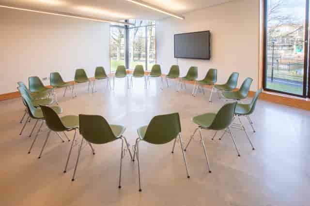 Modern meeting space at St Mary Magdalene, ideal for workshops and group discussions.