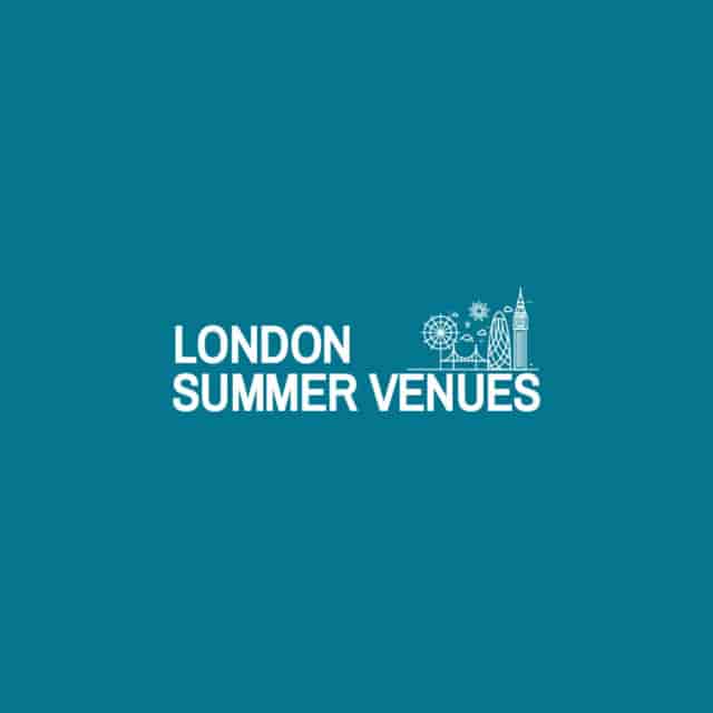 London summer venues branding design with modern typography for event hosting.