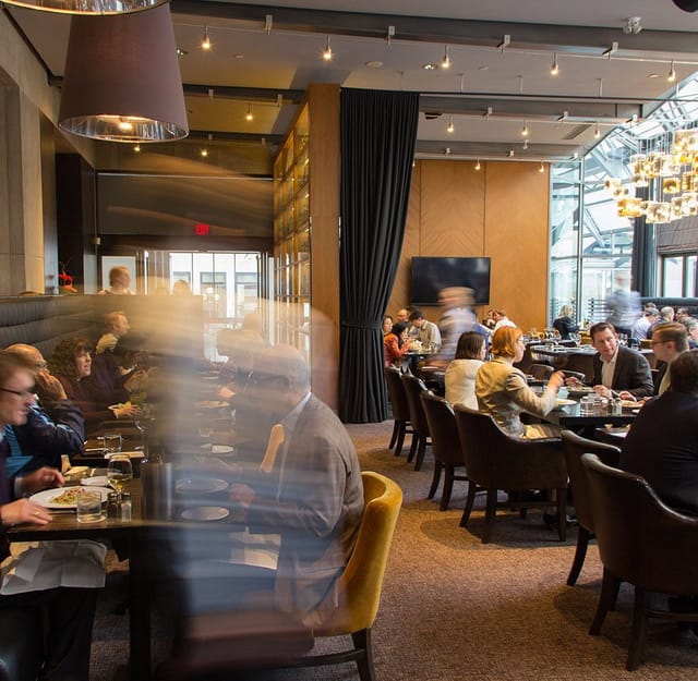 South Room at Jump: upscale venue for intimate networking and corporate dining events.