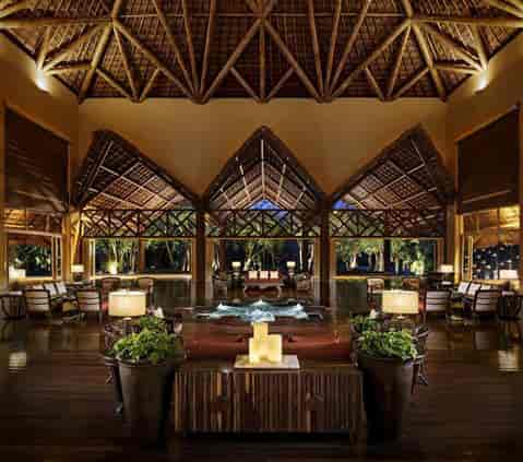 Luxury OROZCO open-air resort lobby for executive welcome events and corporate cocktail receptions.