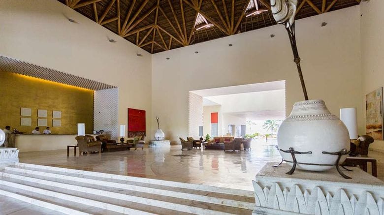 Grand Velas Riviera Maya ballroom foyer for luxury event registration and corporate welcome reception.