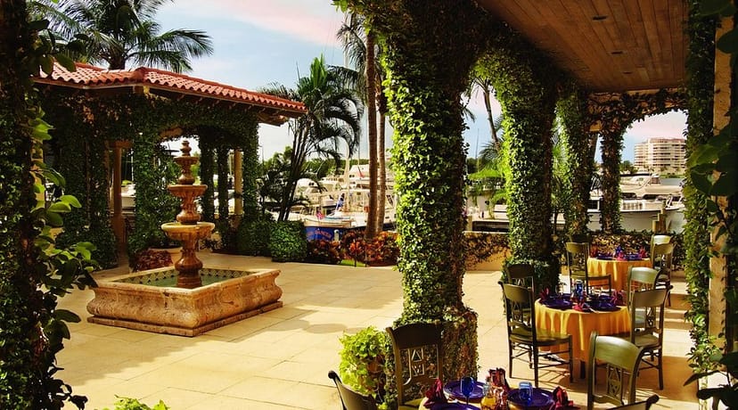 Portofino Ristorante waterfront outdoor dining venue for luxury corporate events and gala dinners.