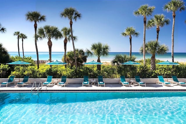 Portofino Ristorante pool deck for corporate incentive trips and executive retreats.