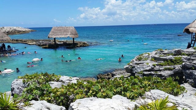 Xcaret Park amusement site, lush jungle scenery, ideal for corporate retreats and incentive travel.