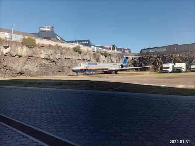 Grounded aircraft at Quarry Studios, perfect for experiential events and product launches.