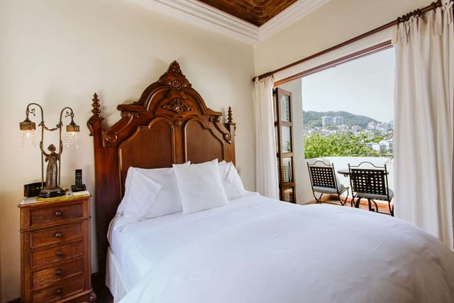 Luxury boutique suite at Hacienda San Angel with scenic terrace for VIP events and incentive travel.
