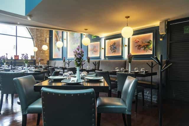 Sophisticated Eloise Chic Cuisine dining room for corporate dinner and networking events.