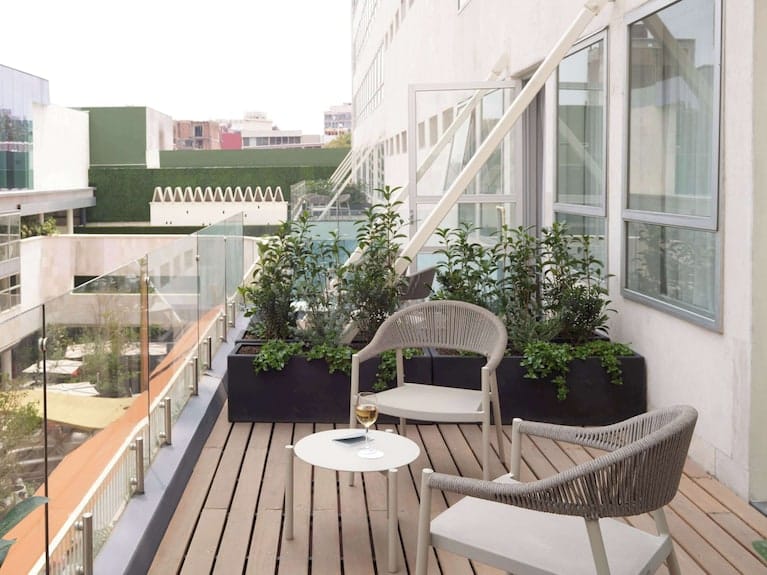 La Terraza at Mondrian Mexico City: sophisticated outdoor venue for corporate networking and events.