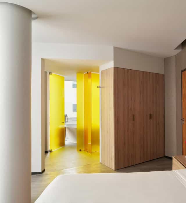 Mondrian Mexico City Penthouse suite with modern open-concept bathroom for luxury travel events.