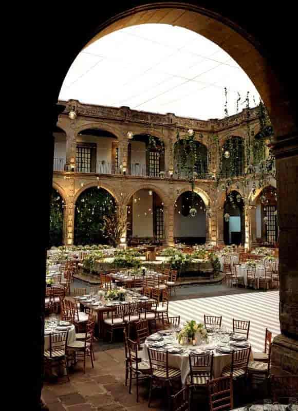 Pasillo Principal at Ex Convento San Hipólito: atmospheric courtyard for luxury galas and weddings.