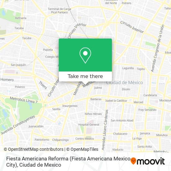 Digital wayfinding kiosk at Fiesta Americana Reforma, Mexico City event logistics.