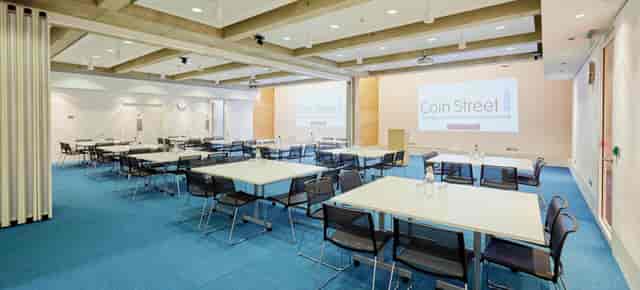 Classroom-style Third Floor Suite at Coin Street Conference Centre for corporate workshop events.