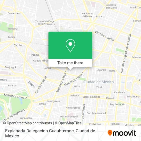 Digital venue map for Explanada Cuauhtémoc event navigation and guest logistics.