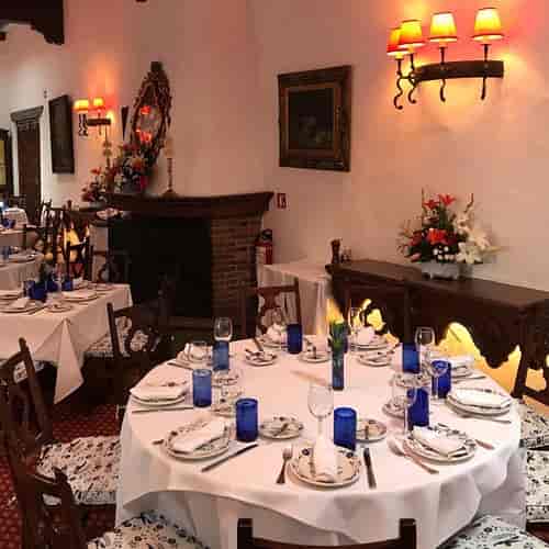 Colonial banquet room at San Angel Inn for elegant small-group dining and executive events.