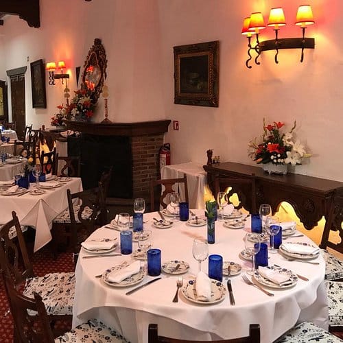 Colonial banquet room at San Angel Inn for elegant small-group dining and executive events.