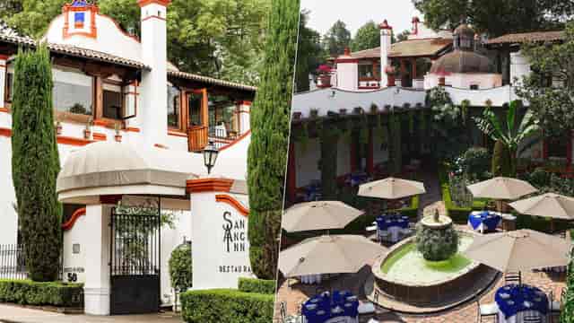 San Angel Inn courtyard: colonial architecture venue for corporate dining and networking events.