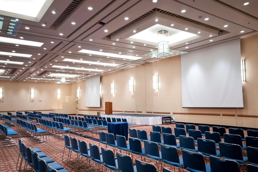 Theater-style ballroom at Holiday Inn Mexico Coyoacan, perfect for corporate seminars and conferences.