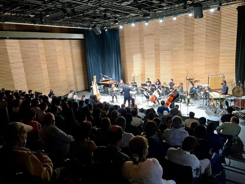 Auditorio Música UNAM theater seating with stage lighting for professional concert events.