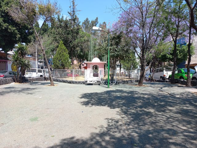 Parque Abasolo outdoor venue with limited infrastructure for event planning and logistics.