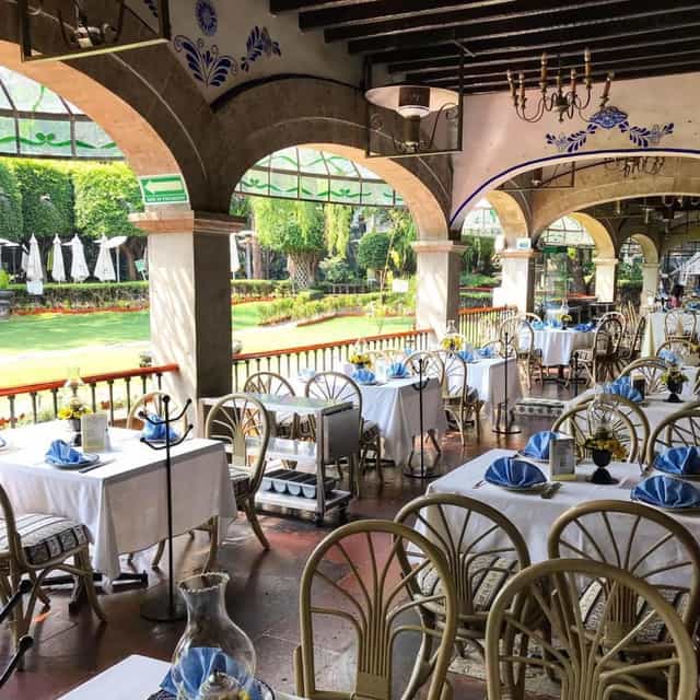 Open-air function room at Hacienda de Tlalpan for corporate luncheons and business events.