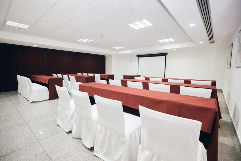 Carranza Room classroom setup for corporate training and workshop events.