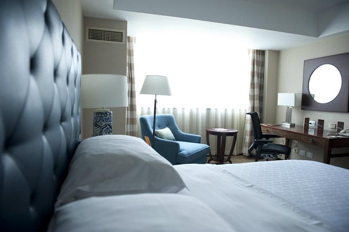 Sheraton Mexico City suite with workspace for business travel and corporate meetings.