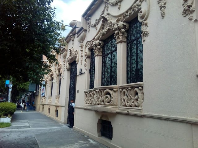 Ornate Casa Rafael Galván outdoor patio for exclusive corporate receptions and brand activations.