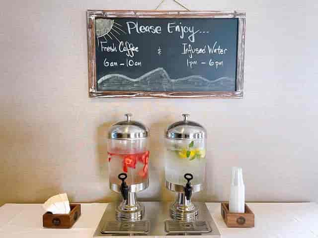 Beverage station at Four Points San Rafael Marin County for business events and catering.